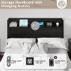 AMERLIFE Lift Up Storage Bed Frame with Lifting Storage & Charging Station - 3 of 4