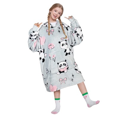 Catalonia Kid Wearable Blanket Hoodie Sweatshirt, Oversized Fleece Girl Soft Hoodie Sweatshirt with Large Front Pocket, Cozy Gift for Teen Boy Girl