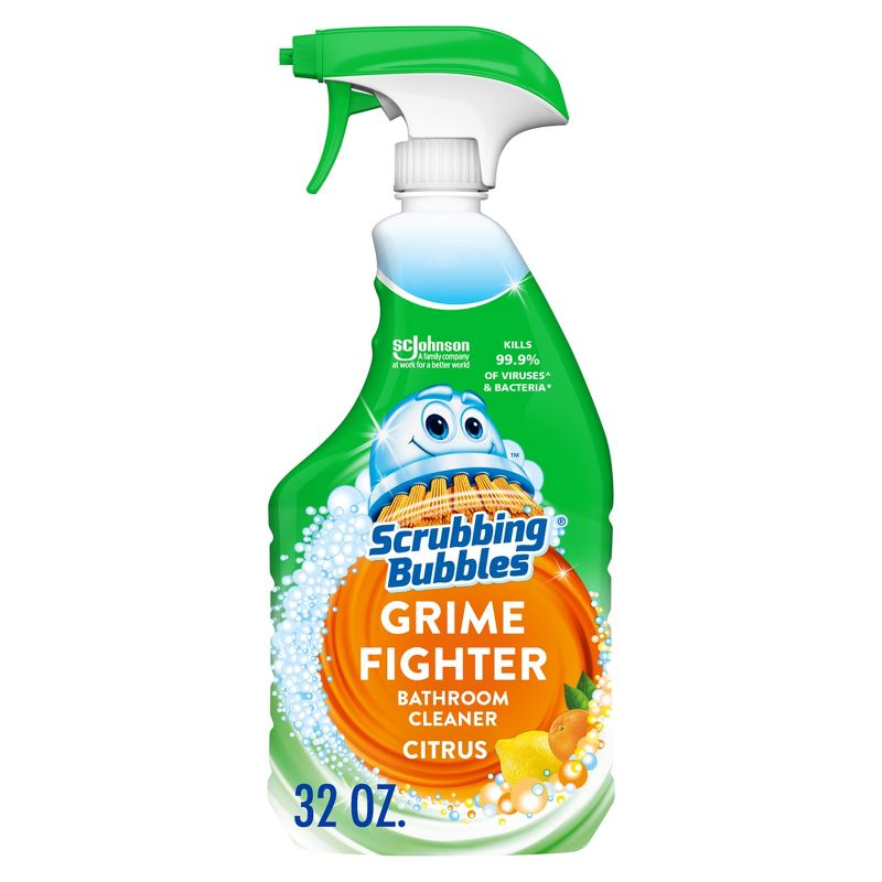 Scrubbing Bubbles Citrus Scent Bathroom Grime Fighter Bathroom Cleaner Spray - 32oz, 1 of 16