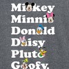 Men's - Disney - Mickey's Character List Long Sleeve Graphic T-Shirt - 2 of 4