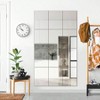 Wall Mirror Tiles 16x12 Inch 12PCS Full Length Home Gym Mirror for Garage Bedroom Living Room Over Door Silver Color Durable - 2 of 4