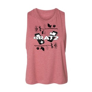 Women's Bratz Y2K Logo Collage Graphic Racerback Tank - Heather Mauve - Small - 1 of 3