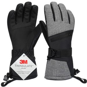 Solaris Waterproof Winter Gloves with Card Pocket, Warm Cozy 3M Thinsulate Ski Gloves for Snowboarding, Shoveling & Outdoor Sports, Gift Idea - 1 of 4