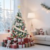 Artificial Christmas Tree, Christmas Tree with Decoration, Metal Base Easy Assembly for Home, Office, Party, Holiday Decor - 3 of 4