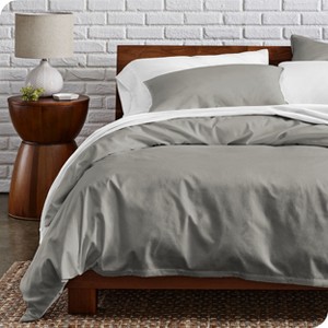 100% Organic Cotton Percale Duvet Cover and Sham Set by Bare Home - 1 of 4