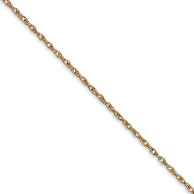 Black Bow Jewelry 1.15mm, 14k Yellow Gold, Cable Rope Chain Necklace