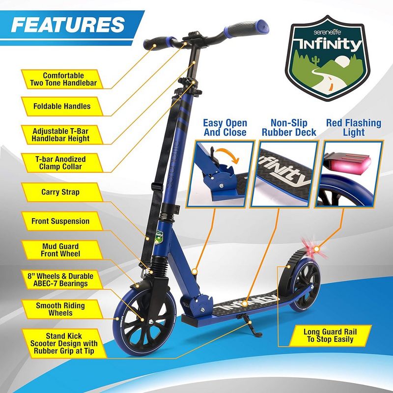 SereneLife Foldable Kick Scooter, 2 of 8