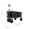 VisioGear Outdoor Serving Carts, Portable Folding Beach Wagons with Wheels, Collaspible Cart with Handle, Black, 37.79"*24.41"*42.51" - 2 of 4