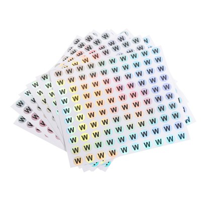 Unique Bargains Laser Capital Alphabet Round Self-Adhesive Reflective Letter Stickers 10 Pcs