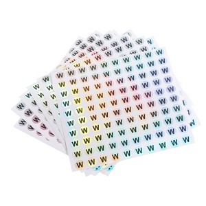 Unique Bargains Laser Capital Alphabet Round Self-Adhesive Reflective Letter Stickers 10 Pcs - 1 of 3