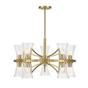 Savoy House Bennington 10 - Light Chandelier in  Warm Brass - 1 of 4