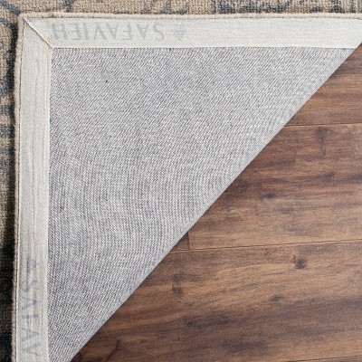 Blue and Grey Hand Tufted Wool Area Rug, 5' x 8'