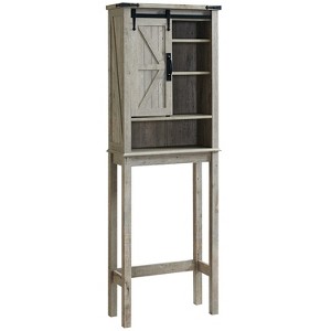 OKD Bathroom Floor Cabinets with Sliding Barn Door & Adjustable Shelves, Farmhouse Over the Toilet Storage Cabinets - 1 of 4
