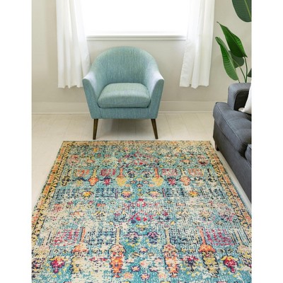Monterey Blue 8' x 10' Stain-Resistant Polypropylene Rug