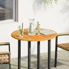 vidaXL Round Table Top - 31.5" x 0.9" -Solid Acacia Wood-Dining/Patio/Garden Use - Natural Oil Finish - 2 of 4