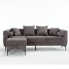 TiramisuBest 3 in 1 Pull Out Couch & L Shaped Sectional Sofa Chenille Convertible Storage Ottoman - 4 of 4