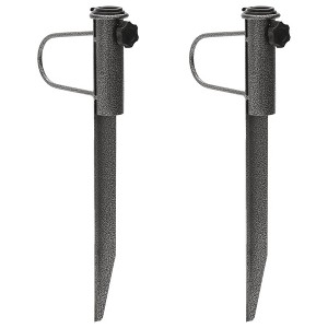 vidaXL Parasol Stand Black Galvanized steel Compact Adjustable Armrests - 1 of 2
