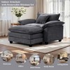 Busaurus Oversized Chenille Accent Chair with Ottoman - 4 of 4