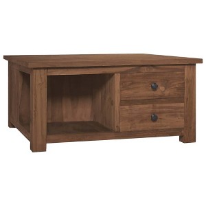 vidaXL Coffee Table 26.8 in.x26.8 in.x13 in. Solid Teak Wood - 1 of 4