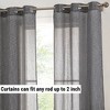 HLC.ME Emily Faux Linen Semi Sheer Light Filtering Grommet Lightweight Window Curtains Drapery Panels, Set of 2 - 3 of 4