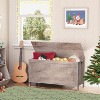 MaseiKar Toy Box, Retro Wooden Look Storage Chest with Safety Hinge, Entryway Storage Bench Supports 220 lb, Toy Chest Organizer, Easy Assembly - 3 of 4