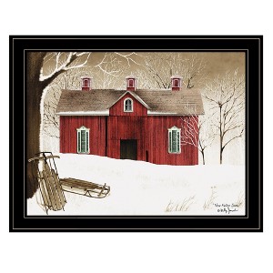 SEVOBAL Wall Art, Winter Landscape Framed Print with Wood Frame for Seasonal Home and Farmhouse Decor, Multicolor, 27"*1"*21" - 1 of 4