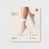 Women's Hearts and Polka Dot Sheer 2pk Anklet Socks - A New Day™ Black/White 4-10: Lightweight Knit, Banded Cuff, Hand Wash - 3 of 3
