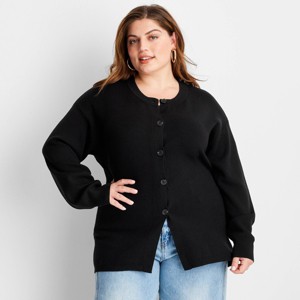 Women's Long Sleeve Nipped Waist Cardigan - Future Collective - 1 of 3