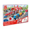 Hape Wooden Train Set Busy City Rail- 51 Pieces - Kids Pretend Play Railway Set - 2 of 4