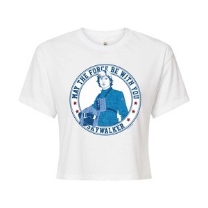 Women's - Star Wars - Luke Sykwalker Americana Cropped Graphic T-Shirt - 1 of 4