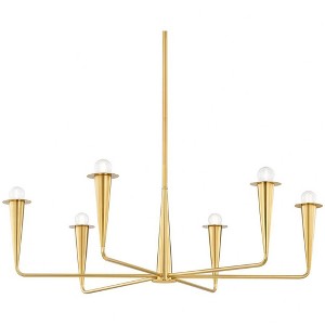 Mitzi Danna 6 - Light Chandelier in  Aged Brass - 1 of 1