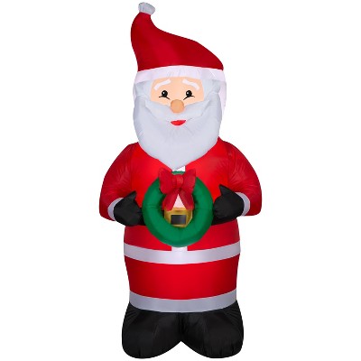 Gemmy Christmas Airblown Inflatable Santa OPP , 6.5 ft Tall, Multi