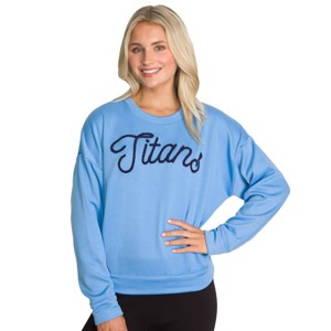 NFL Tennessee Titans Women's Long Sleeve Crew Neck Fleece - 1 of 3