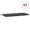 vidaXL Garden Bench Cushions - Outdoor Seat Pad - 2 Pcs - Melange Anthracite - Durable Polyester - 47.2" x 19.7" x 2.8" - 4 of 4