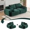VASIP Modern 2-Seater Modular Cloud Sofa,Memory Foam Sectional Sofa  Corduroy Fabric Deep Loveseat, No Assembly Required ,for Living Room,Beige - 2 of 4