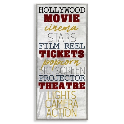 Stupell Industries Vintage Cinema Projector Phrases, 13" x 30"