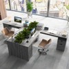 Costway L-Shaped Corner Computer Desk Writing Table Study Workstation w/ Drawers Storage - 4 of 4