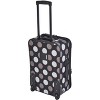 Rockland Fashion Softside Upright Luggage Set Expandable New Black Dot 2-Piece (14/19) - 2 of 4