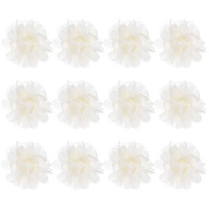 Unique Bargains Mesh Fabric Full Chiffon Flowers for DIY 12 Pcs - 1 of 4