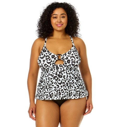 Plus Amalfi Floral Twist Front Underwire Tankini Swim Top – Anne Cole