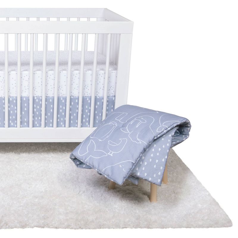 Trend Lab Crib Save the Polar Bears Baby Nursery Crib Bedding Set - 4pc, 3 of 12