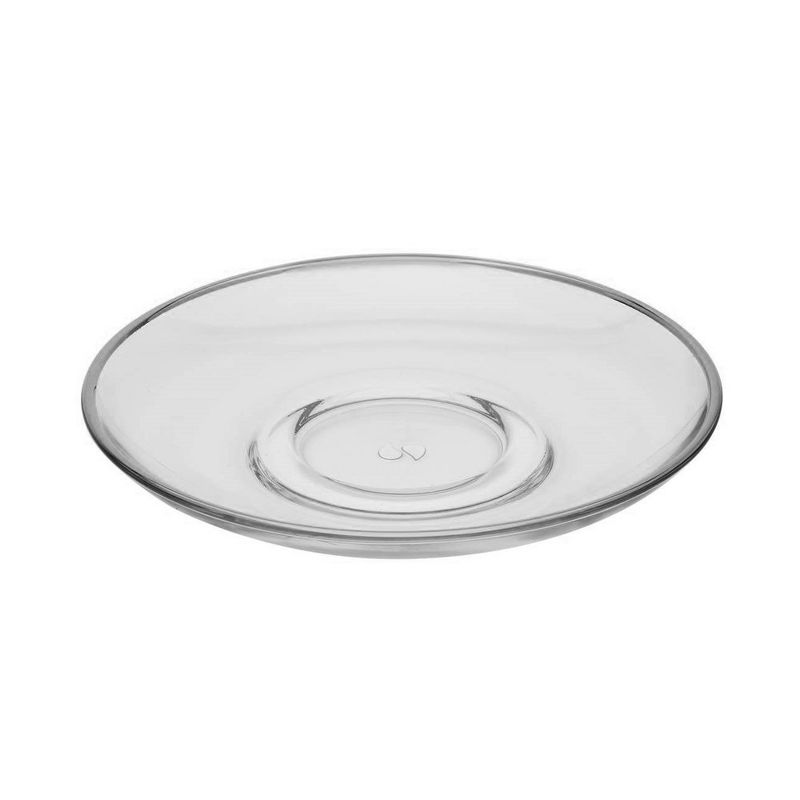 Classic Touch Set of 6 Glass Plates with Silver Rim, 3 of 4