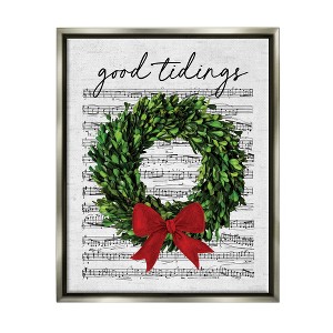 Stupell Industries Good Tidings Holiday Wreath, 17'' x 21'' - 1 of 4