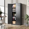 ORRD 72” Heavy-Duty Metal Storage Cabinet with Lock, 5Adjustable Shelves, Black Steel Garage & Tool Cabinet for Home Office, Workshop, Pantry - 3 of 4