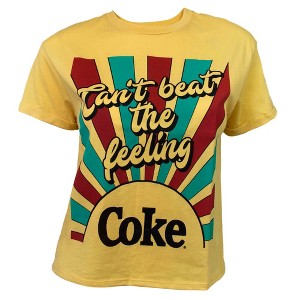 Junior's Coca Cola Can't Beat the Feeling Cropped T-Shirt - 1 of 3