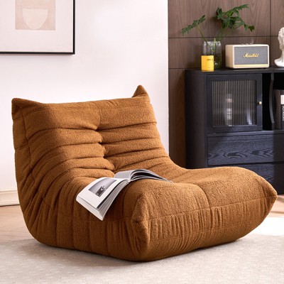 Inhand Brown Bean Bag Chair Big Sofa Beanbag Chair for Adults Bean Bag Lounger with Memory Foam Filled for Home,Apartment or Gaming Venue