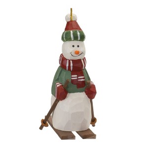 Melrose Snowman on Skis Ornament (Set of 6) - 1 of 2