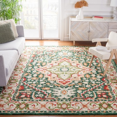 Aspen Red and Green Hand-Tufted Wool Area Rug