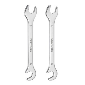 Unique Bargains 30Cr13 Stainless Steel Auto Repairs Thin Double Open-End Wrenches 2 Pcs - 1 of 4