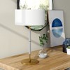 Hudson and Canal 25" Tall 2-Light Table Lamp with Fabric Shade - 3 of 4